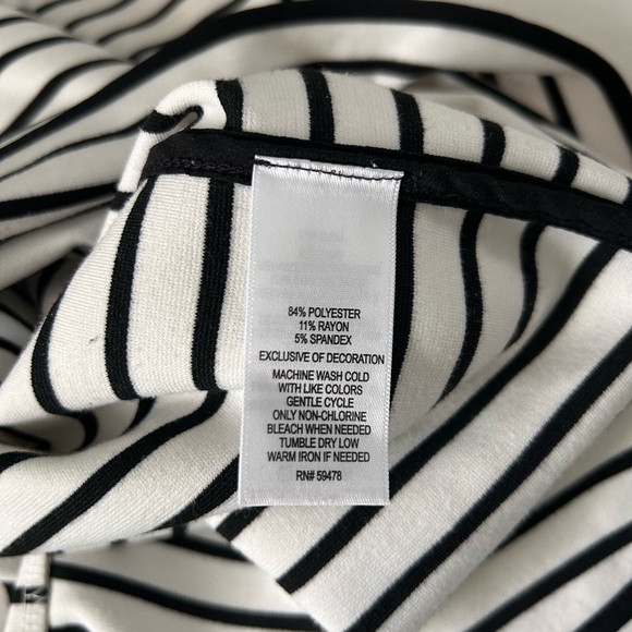 Kenar black/white striped dress, super soft fabric, exposed zipper - CUTE!!! - Picture 7 of 11